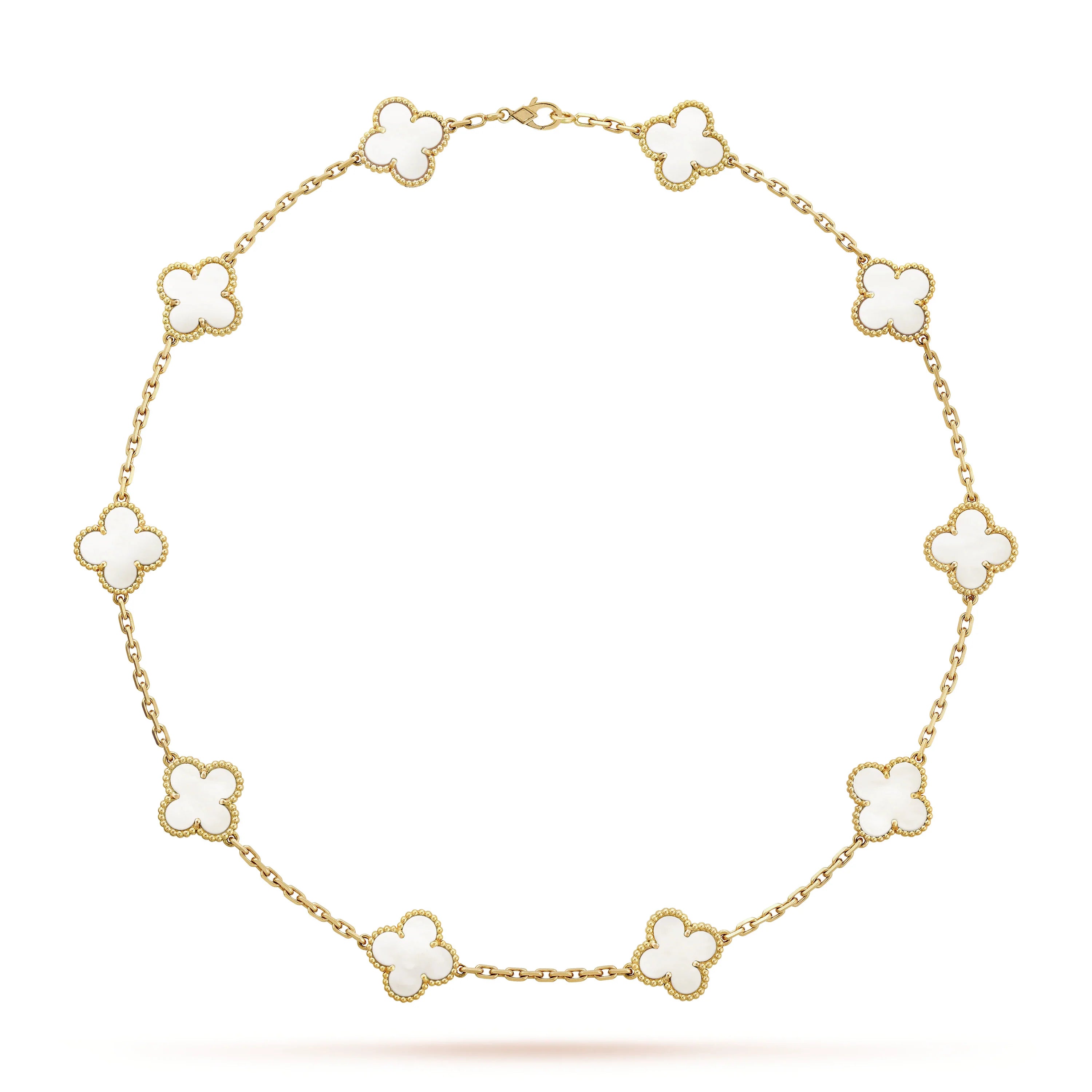 14k Gold Van Cleef Clover Necklace