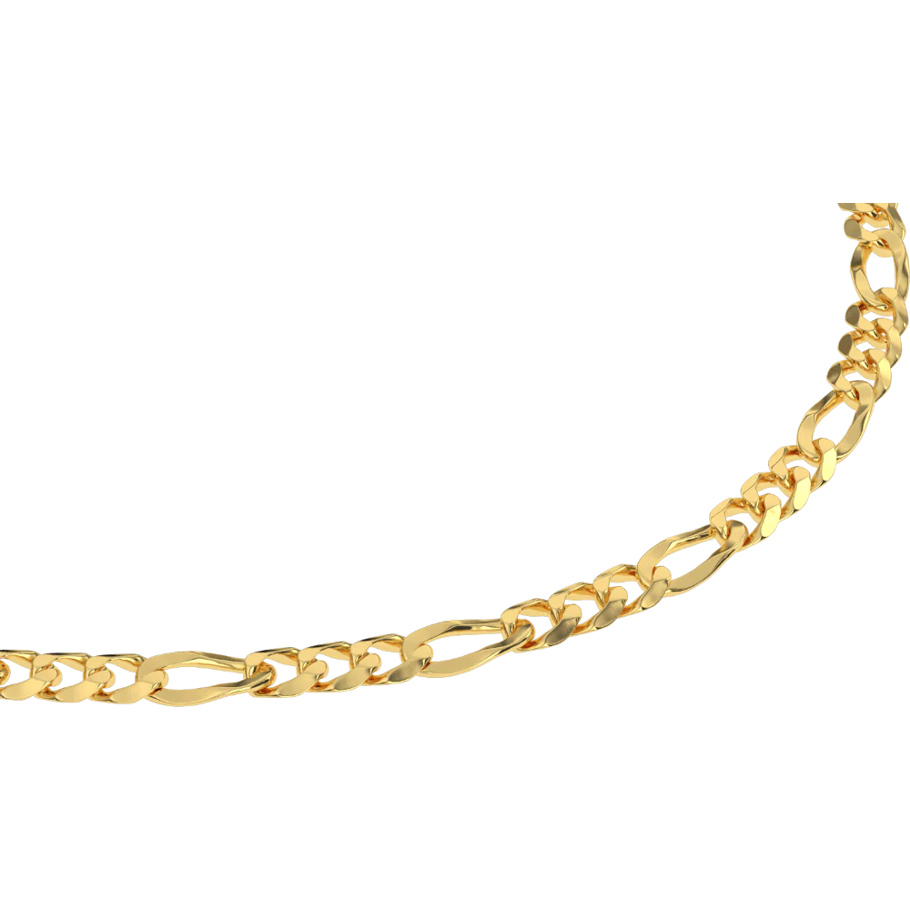 10k Gold Hollow Figaro Chain 6.5 mm & 8 mm