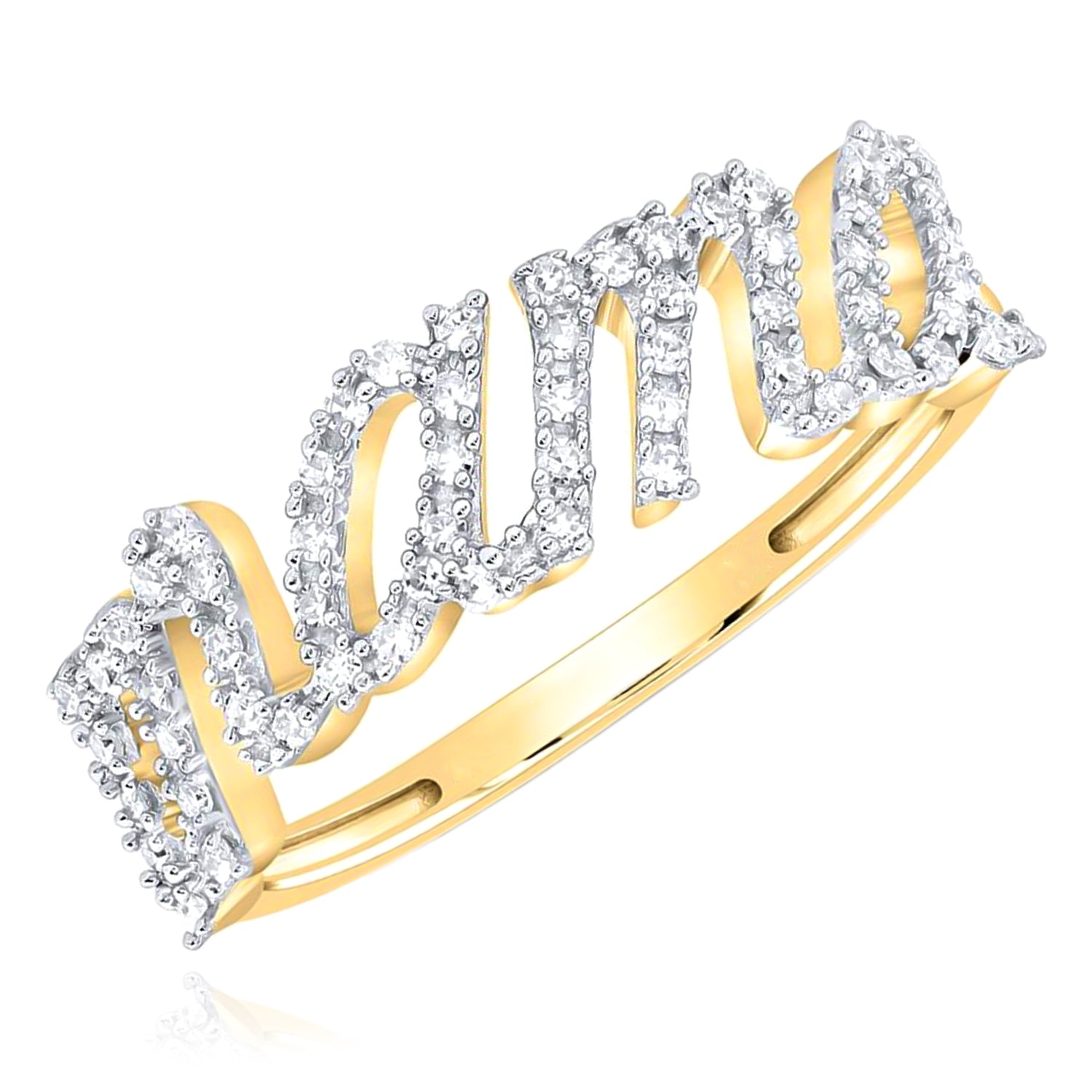 10k Gold 1/5 ct Diamond Mama Ring