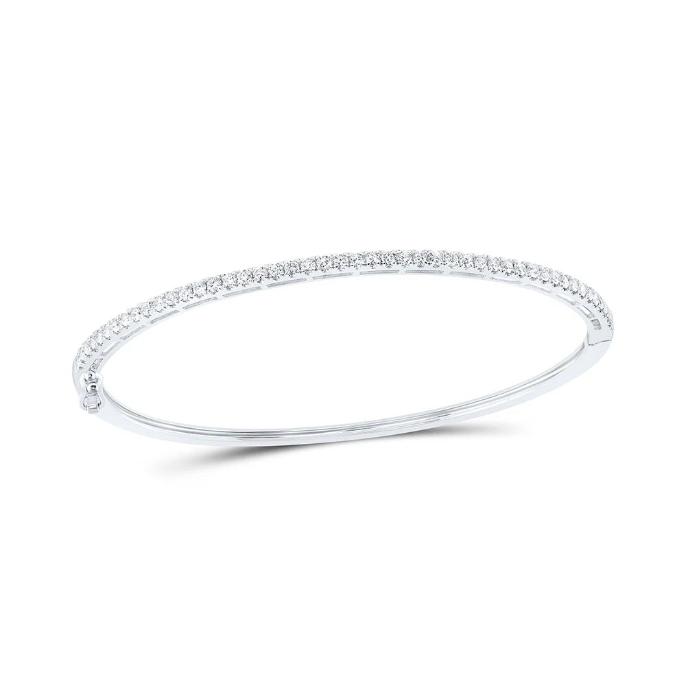 14k Gold 1 ct Diamond Bangle Bracelet