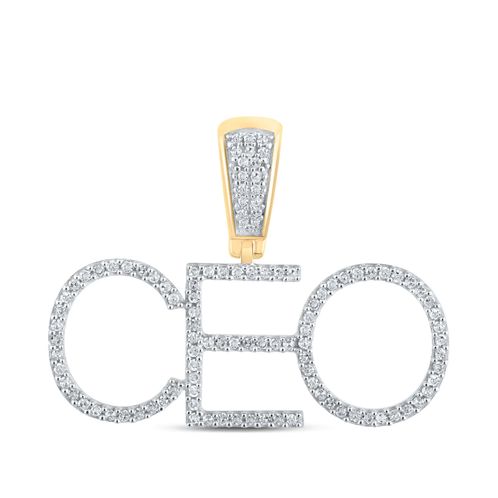 10k Gold 1/3 ct Diamond CEO Pendant