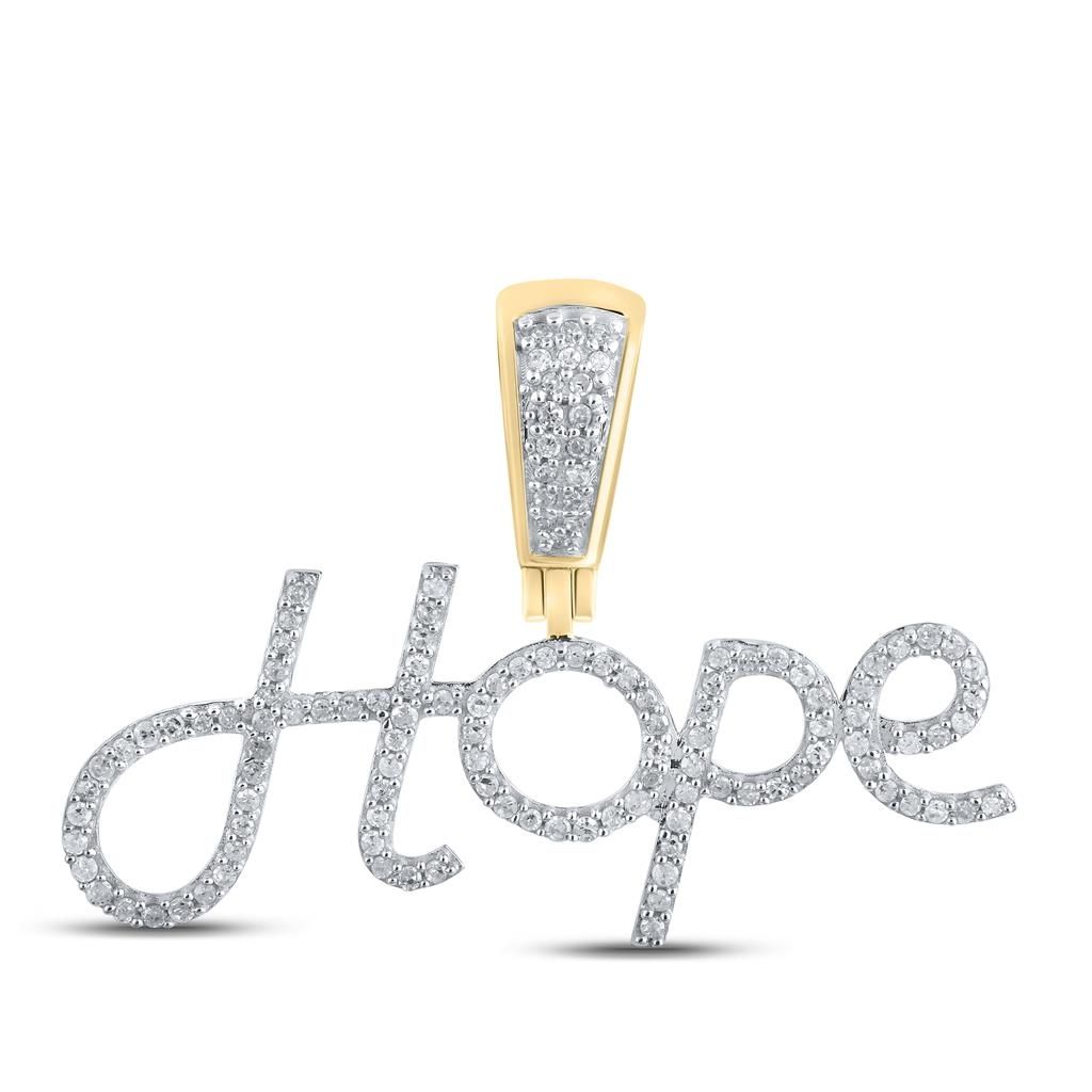 10K Gold 1/3 ct Hope Pendant