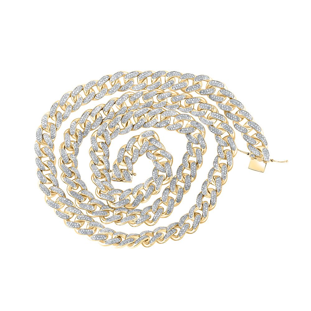 10k Gold 4.5 ct Diamond Cuban Link Chain