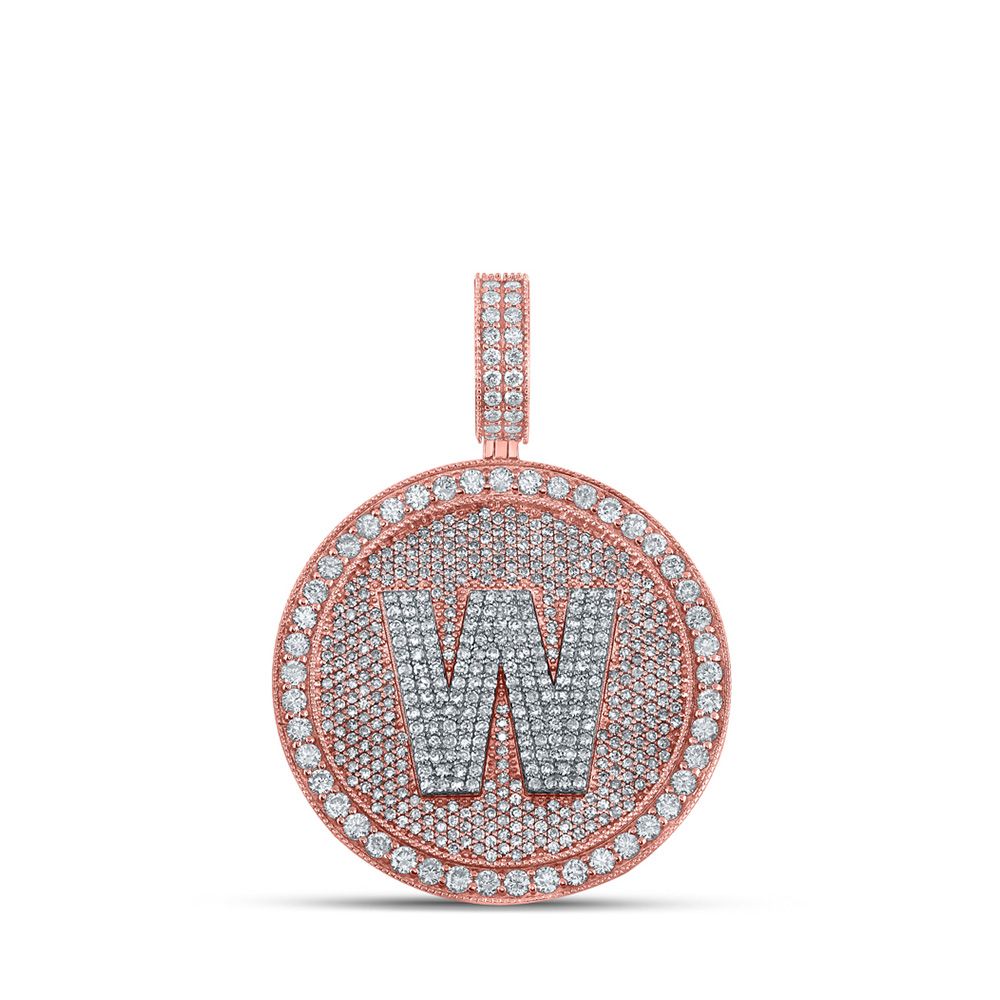 10k Gold 4 ct Diamond Honeycomb Initial Pendant