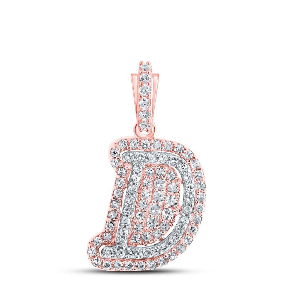 10K Gold 1/4 ct Diamond Letter Pendant