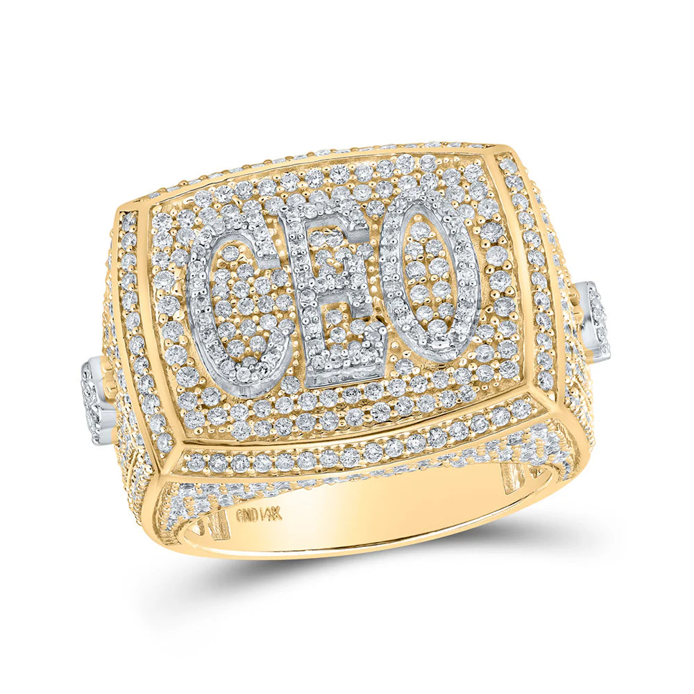 14k Gold 3 ct Diamond CEO Ring