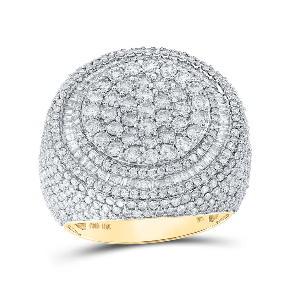 10k Gold 5 1/3 ct Diamond Cluster Ring