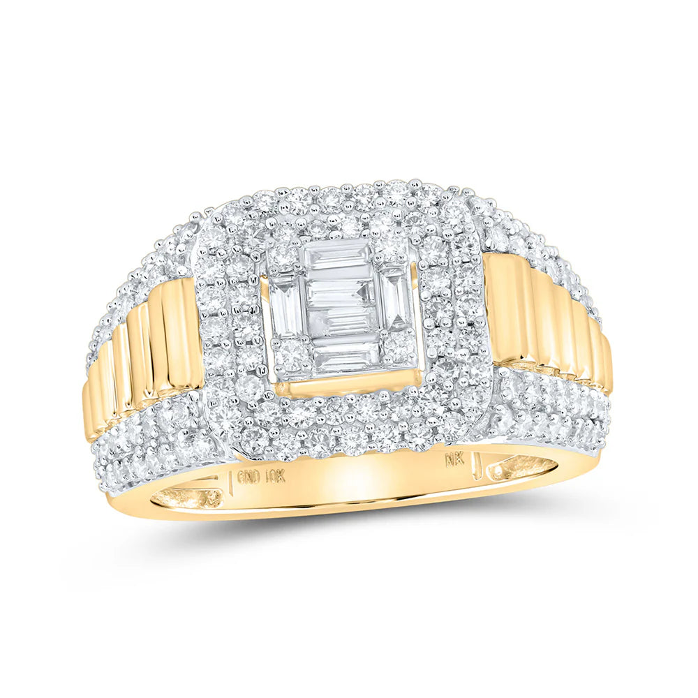 10k Gold 1.5 ct Diamond Square Ring