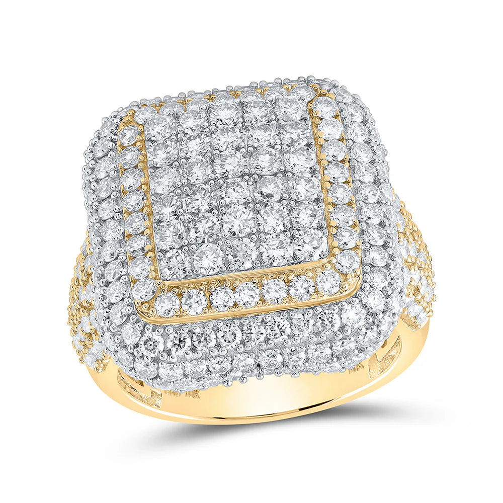 10k Gold 5 ct Diamond Square Ring