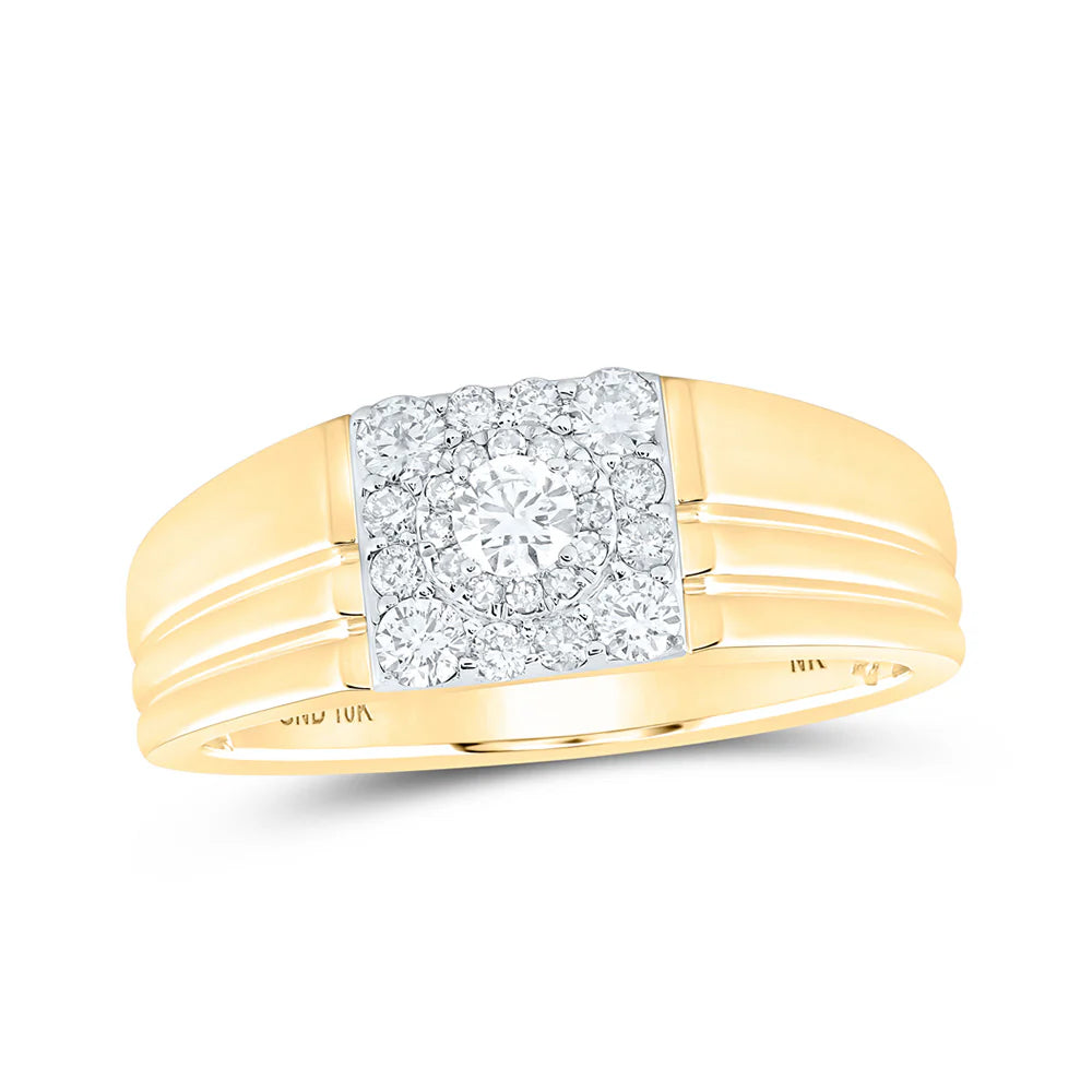 10k Gold 1/2 ct Diamond Solitaire Band Ring