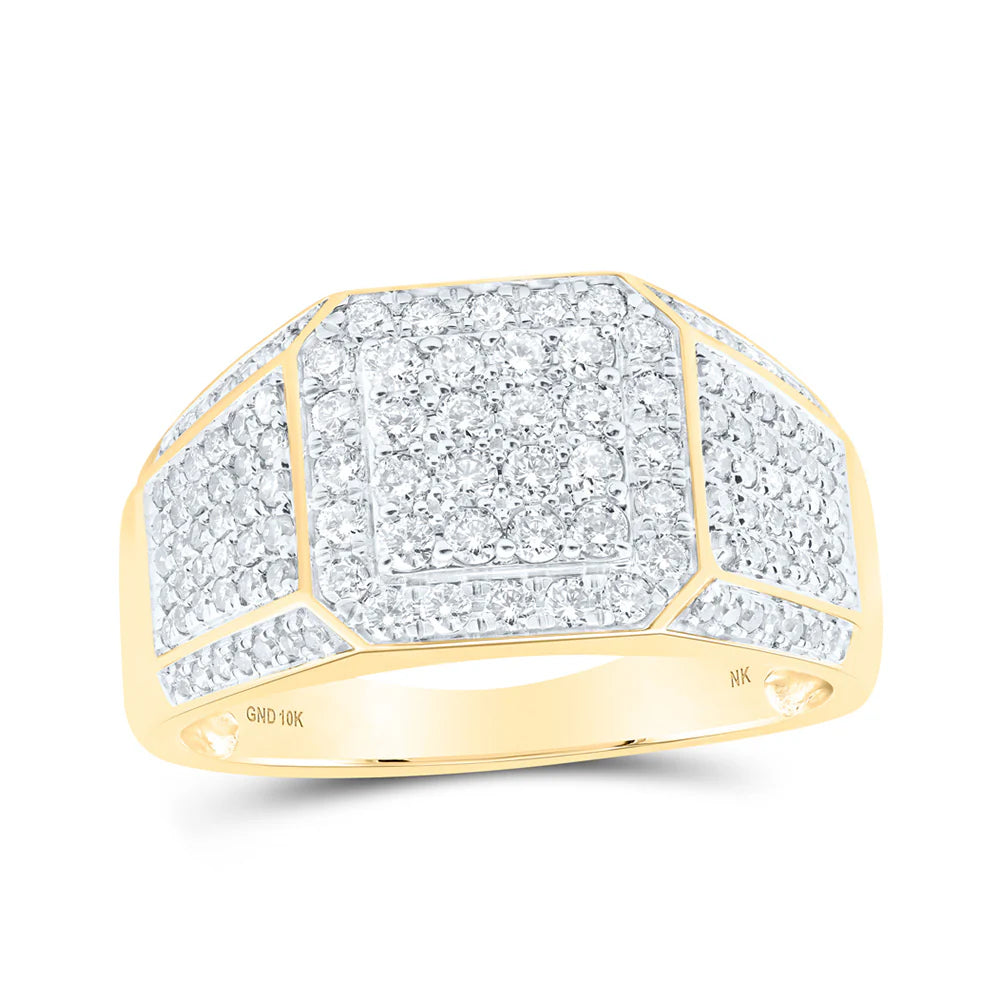 10k Gold 1 ct Diamond Square Ring