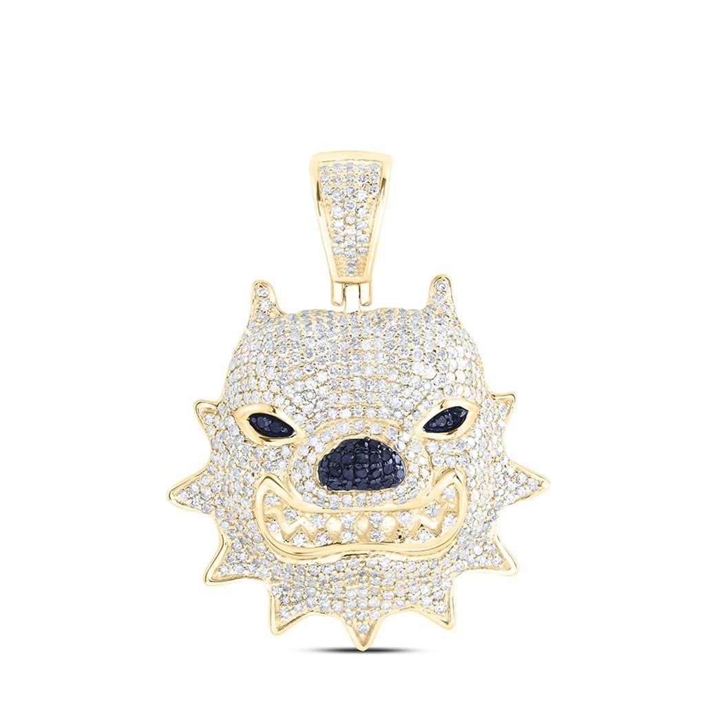 10K Gold 2 1/3 ct Diamond Bulldog