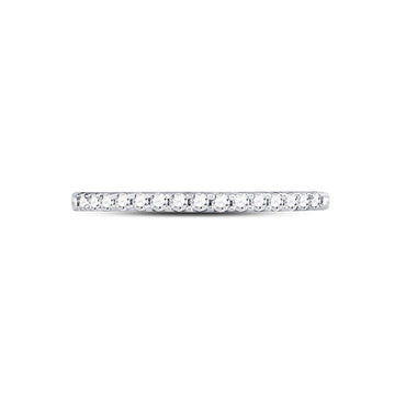 14k White Gold 1/5 ct Diamond Wedding Band