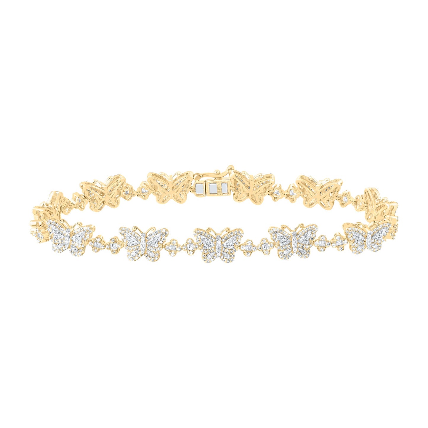 10k Gold 2 ct Diamond Butterfly Bracelet