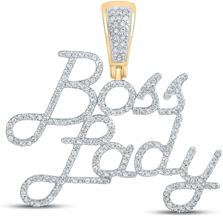 10k Gold 5/8 ct Diamond Boss Lady Pendant