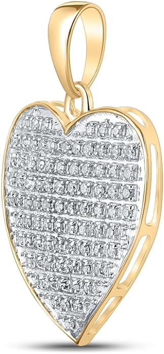 10k Gold 1/4 ct Diamond Heart Pendant