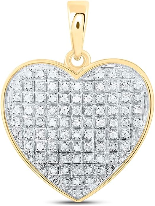 10k Gold 1/4 ct Diamond Heart Pendant