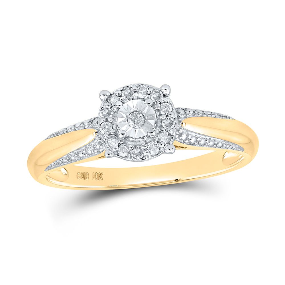 10k Gold 1/10 ct Diamond Solitare Promise Ring