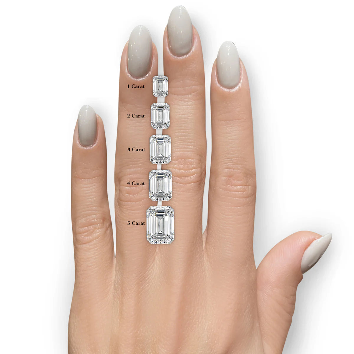 Lab Grown 3.5 Carat Diamond Emerald Cut Ring