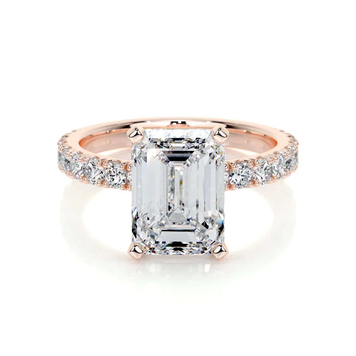 Lab Grown 3.5 Carat Diamond Emerald Cut Ring