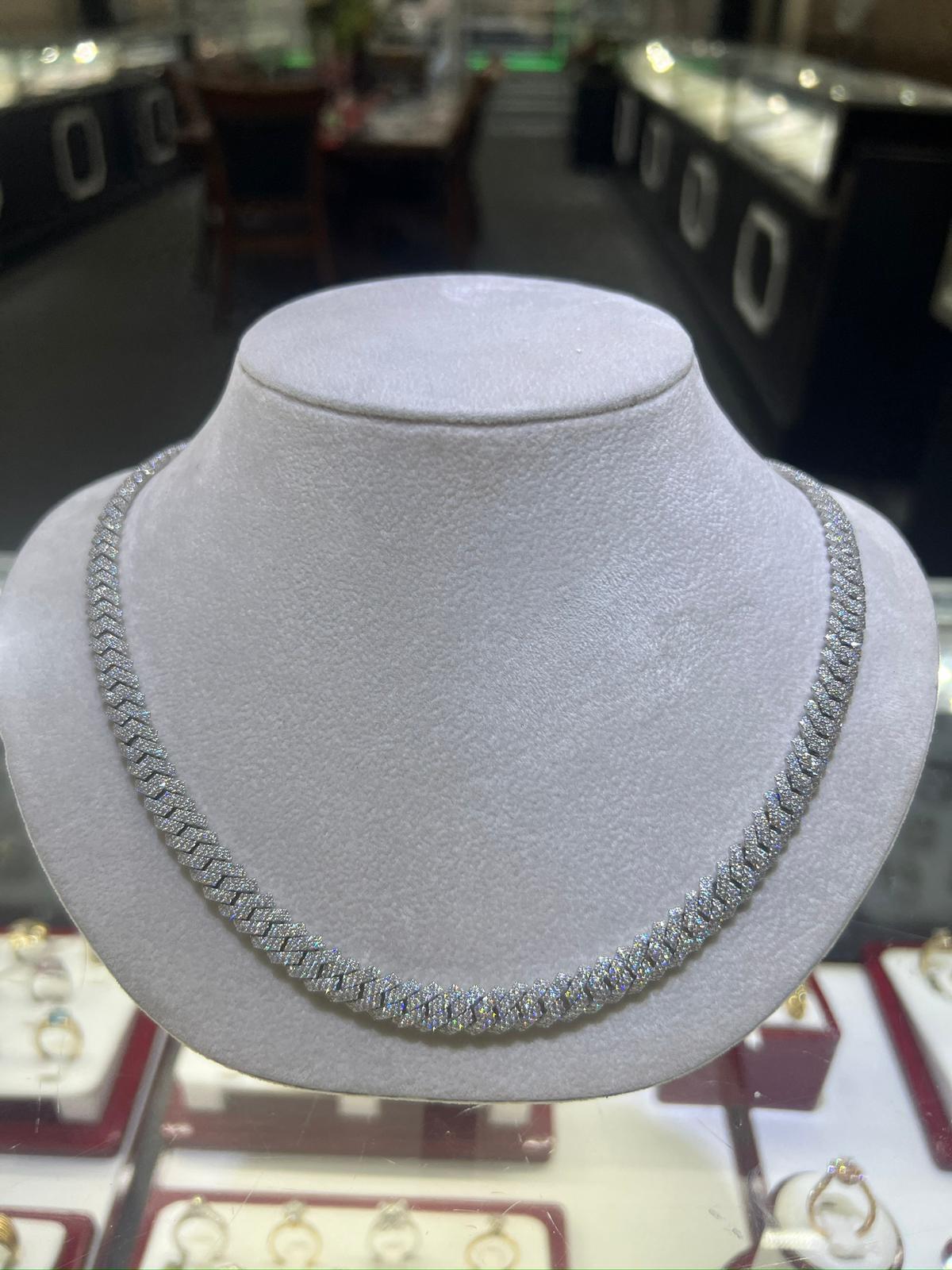 VVS Moissanite 8 mm Silver Miami Cuban Link Chain