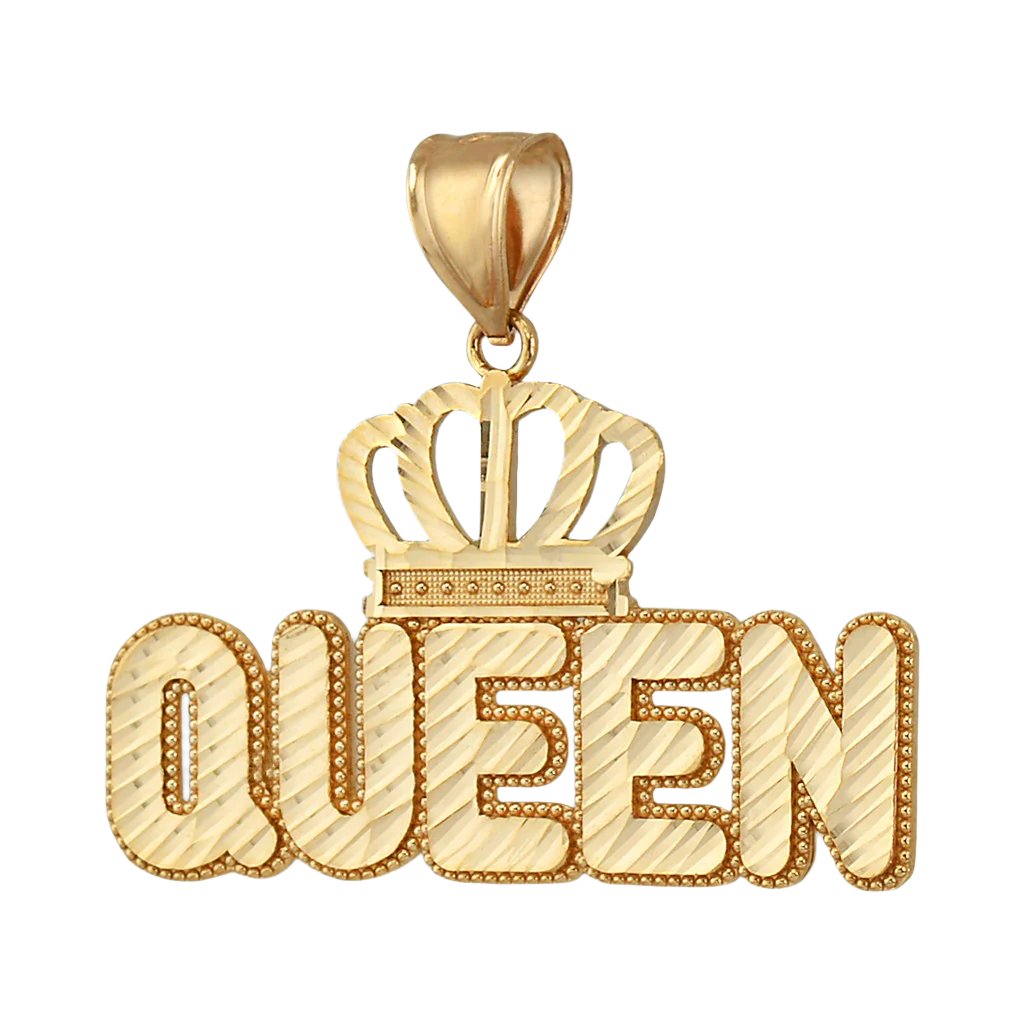 10k Gold "Queen" Pendant