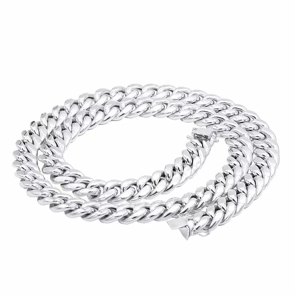 10kt White Gold Miami Cuban Chain