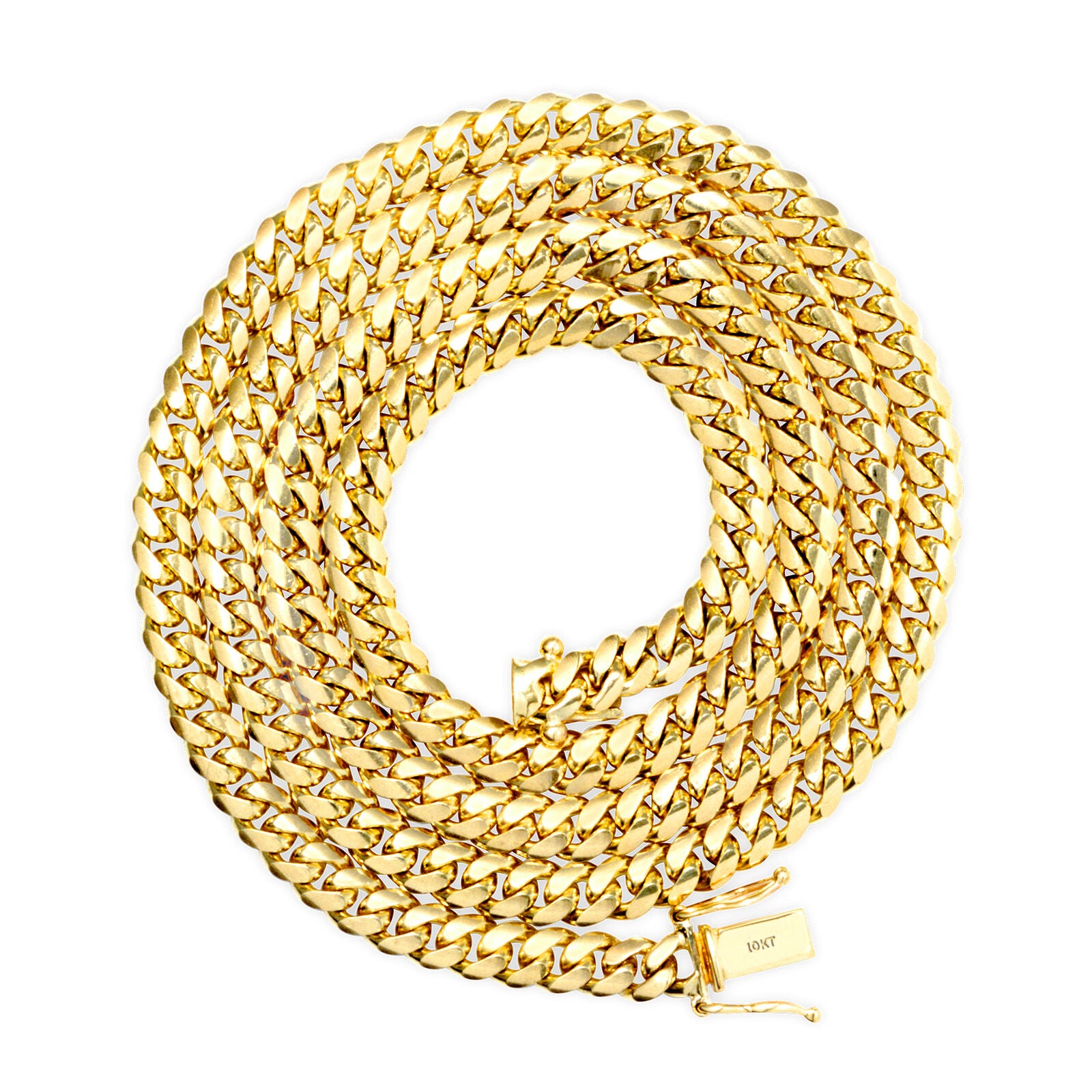 10k Hollow Yellow Gold Miami Cuban Chain