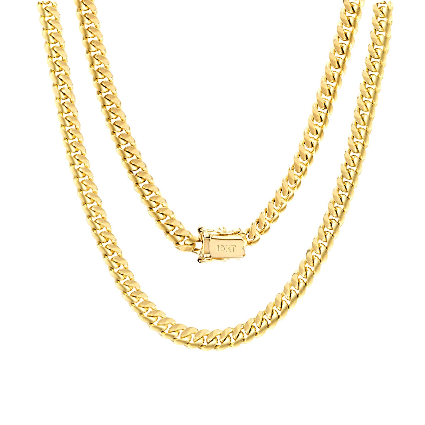 10k Hollow Yellow Gold Miami Cuban Chain