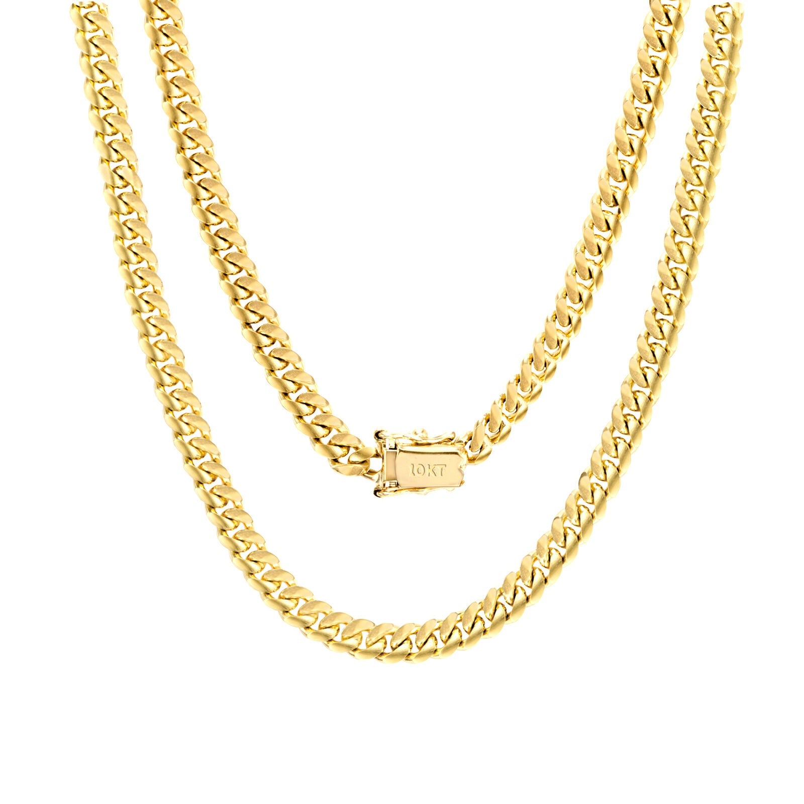 10k Solid Yellow Gold Miami Cuban Chain