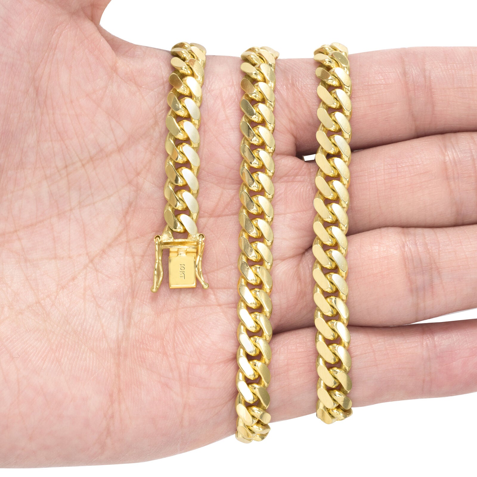 10k Hollow Yellow Gold Miami Cuban Chain