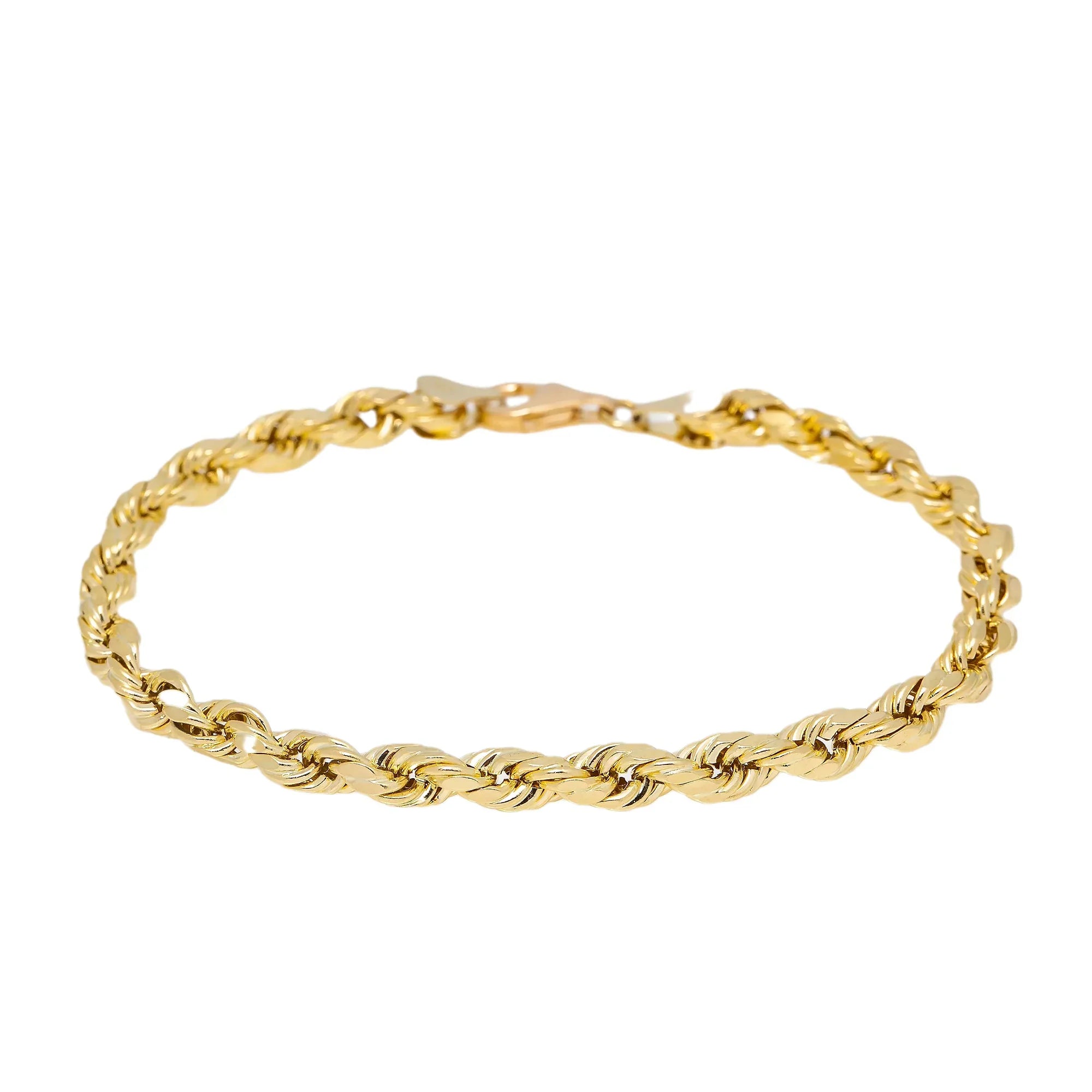 10kt Gold Solid Rope Bracelet