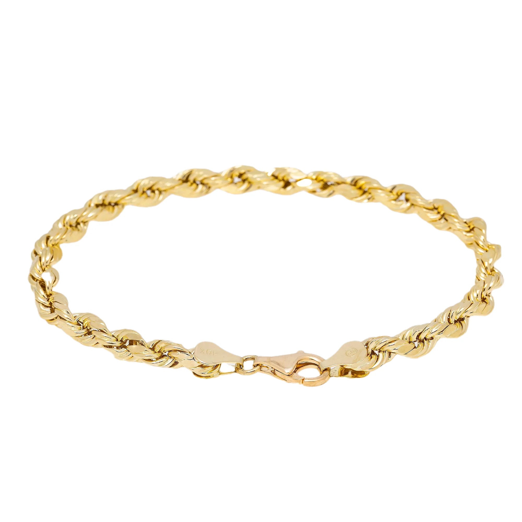 10k Gold Hollow Rope Bracelet