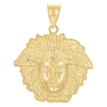 10kt Yellow Gold Men's Medusa Egyptian Pendant