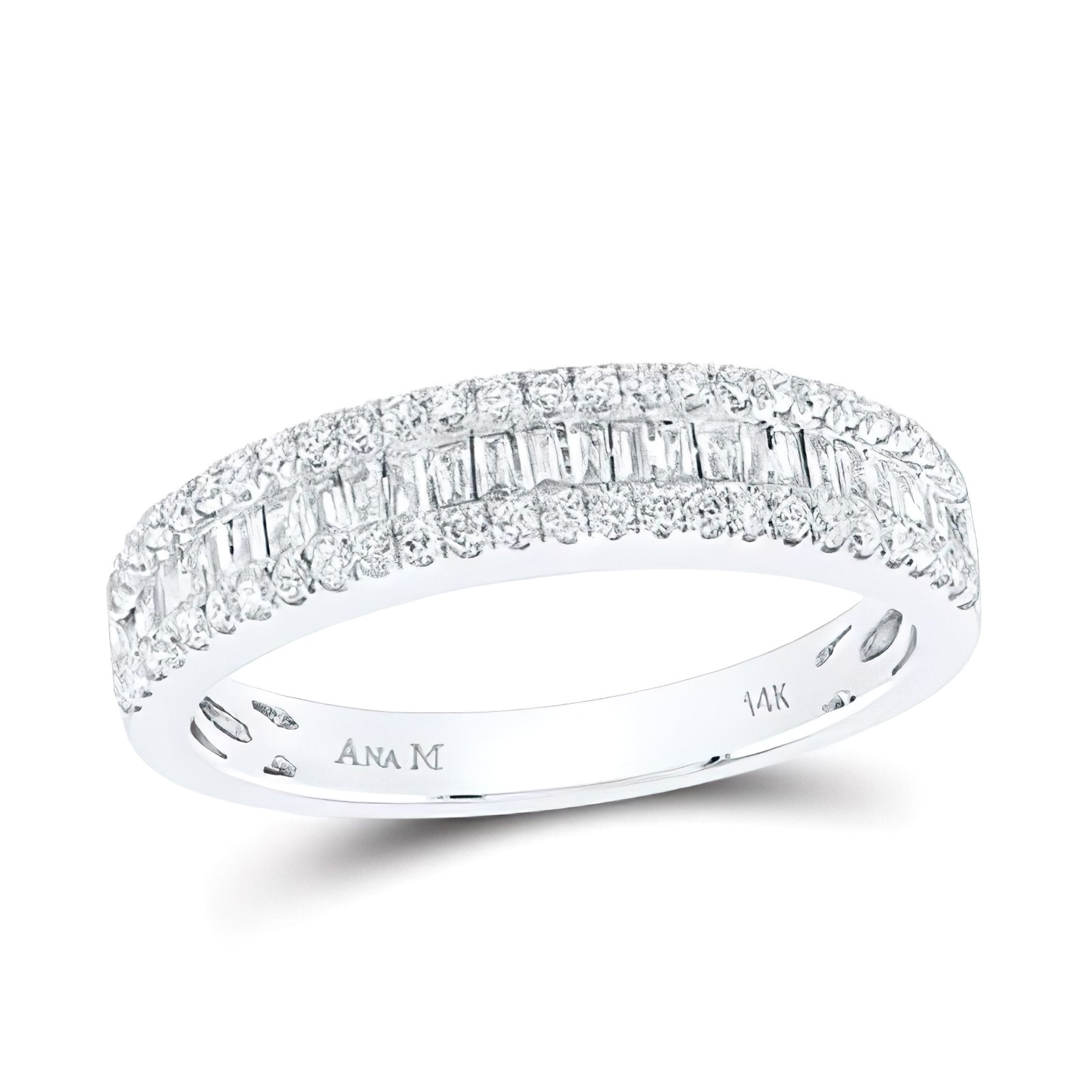 14kt White Gold 1/2 ct Diamond Anniversary Band Ring