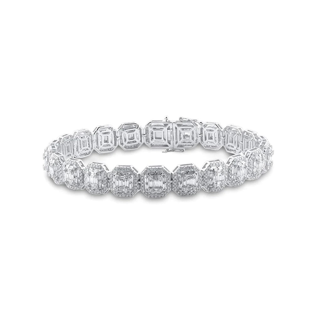 14kt Gold 7 3/4 ct Baguette Diamond Bracelet