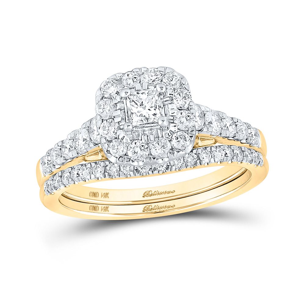 14Kt Gold 1ct Diamond Bridal Wedding Ring Set