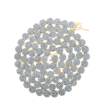 10kt Gold Round 7 ct Diamond Link Chain