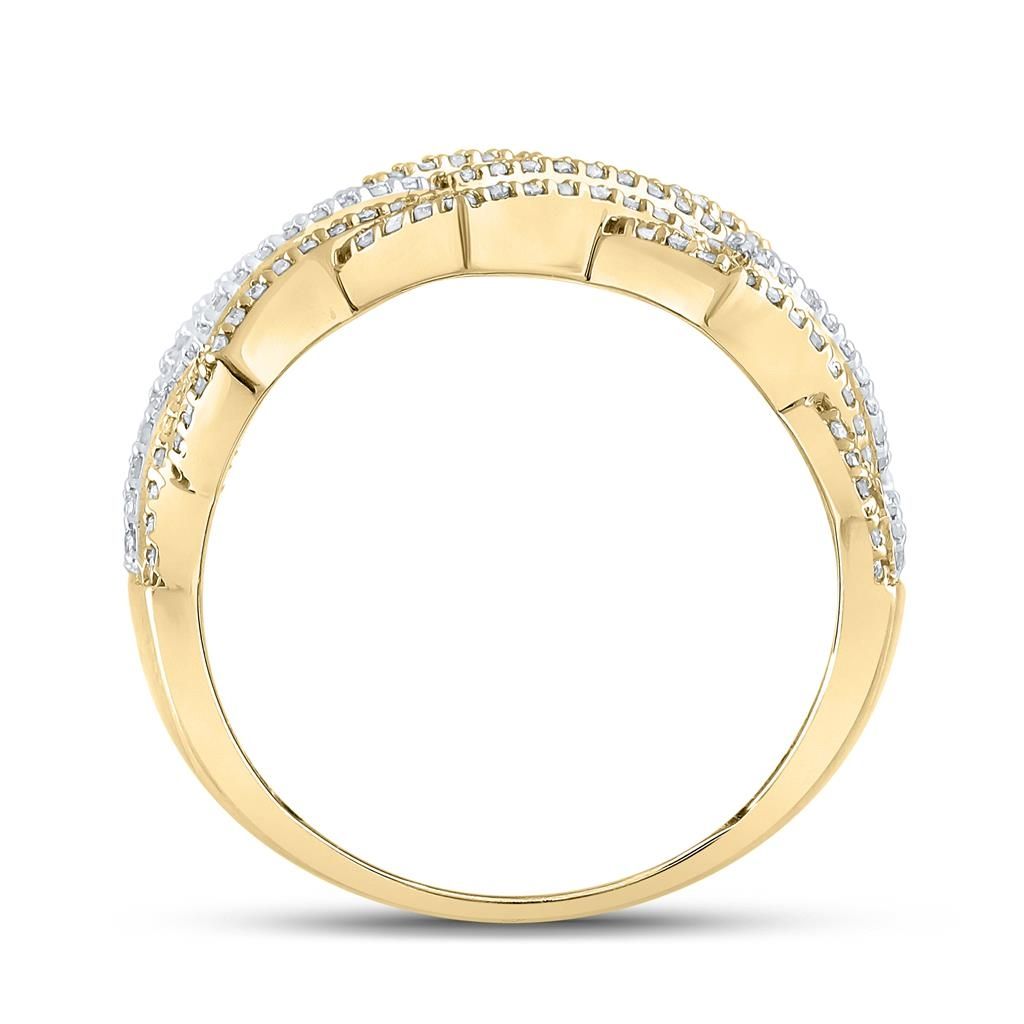 10kt Two-Tone Gold Cuban 1.5 ct Diamond Ring