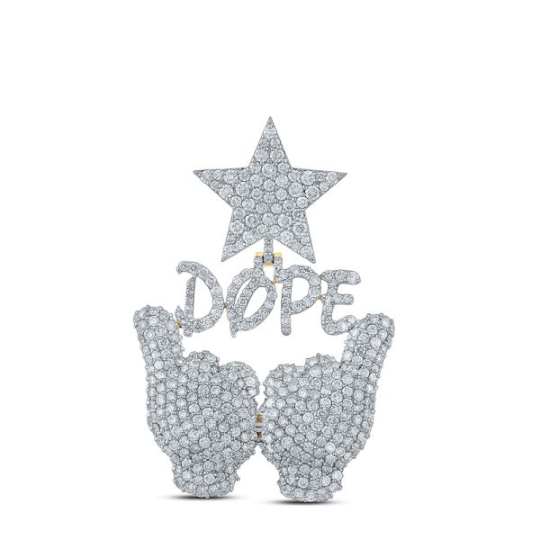 10kt Gold 6 ct Diamond Dope Star Pendant