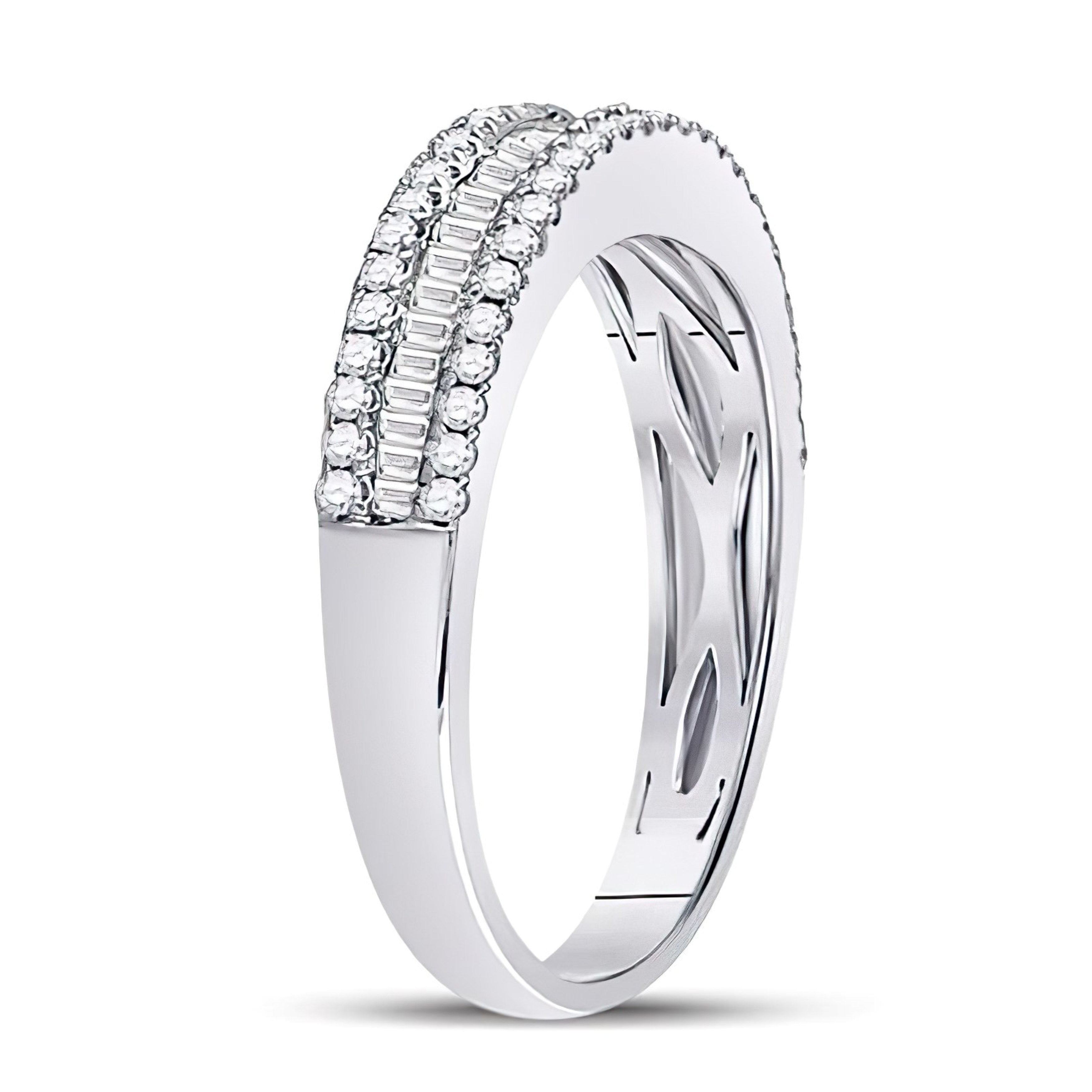 14kt White Gold 1/2 ct Diamond Anniversary Band Ring