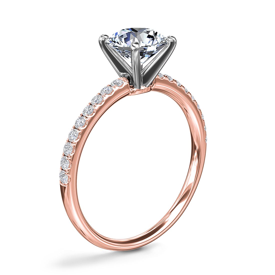 14kt Rose Gold 5/8th Ct Diamond Engagement Ring