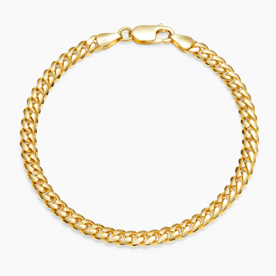 10kt Solid Gold Cuban Link Bracelet