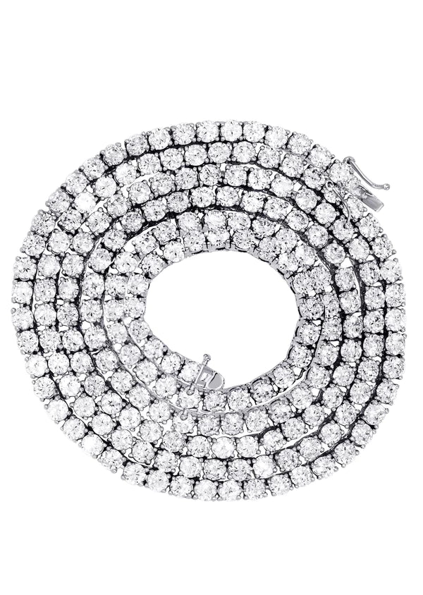 10k White gold 8 ct Diamond Tennis chain