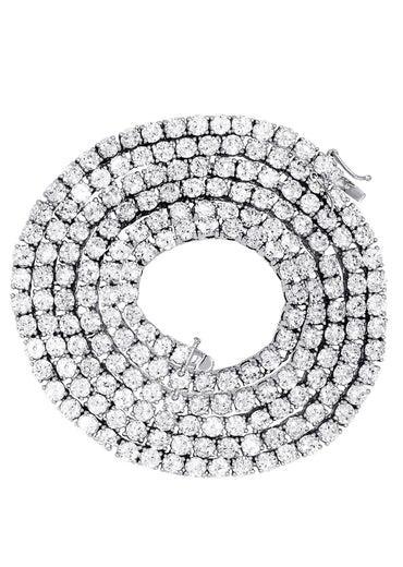 10k White gold 8 ct Diamond Tennis chain