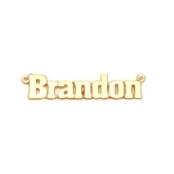 10kt Gold Single Plate Name Charm