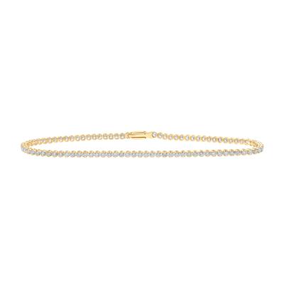10kt Yellow Gold 2-1/5th Ct Diamond Tennis Bracelet