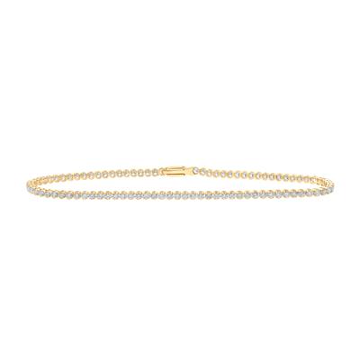 10kt Yellow Gold 2-1/5th Ct Diamond Tennis Bracelet
