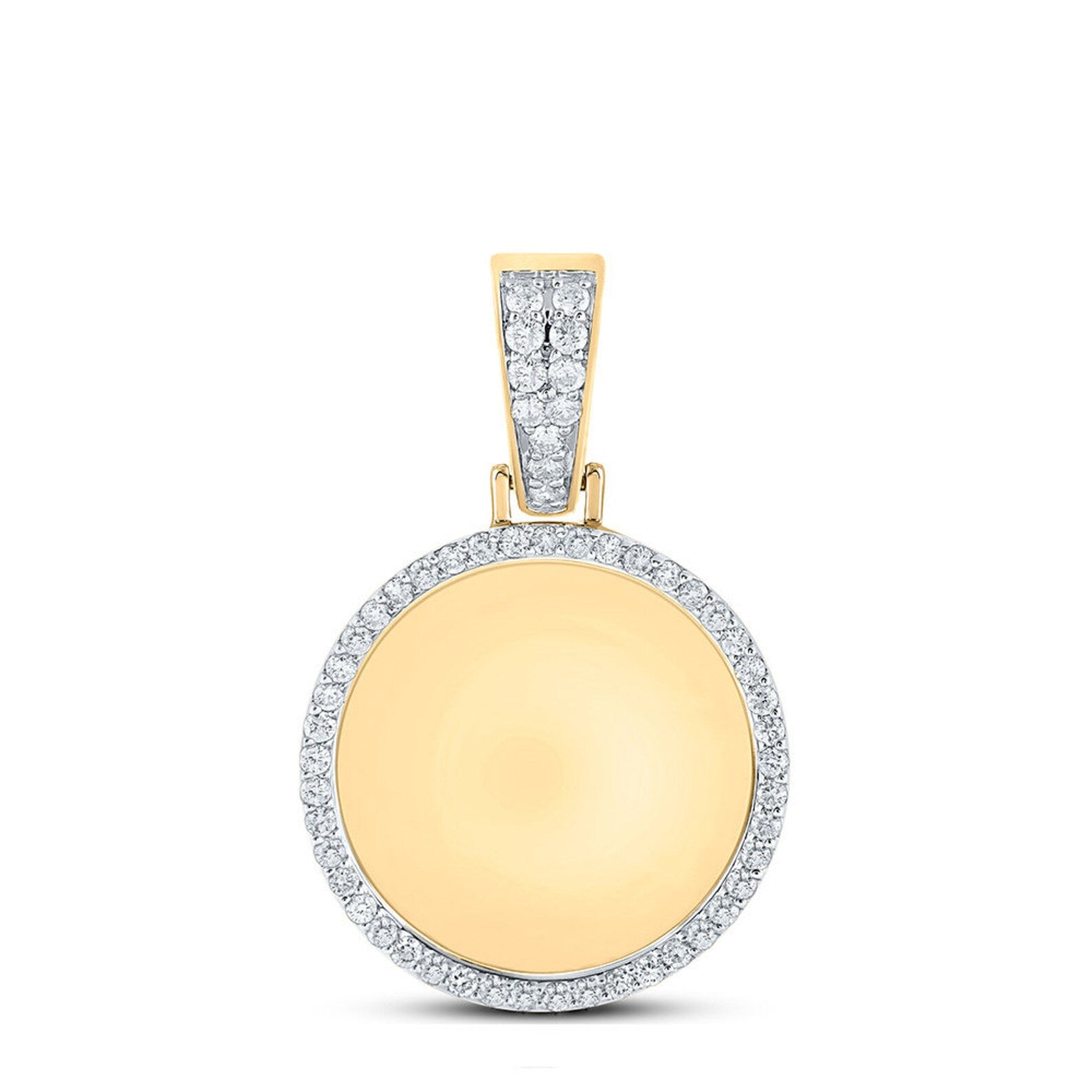 10K Yellow Gold Diamond Picture Pendant 1.00 ctw