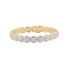14kt Gold 7 3/4 ct Baguette Diamond Bracelet